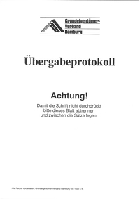 Bild Abnahme-/Übergabeprotokoll