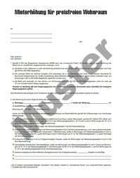 Bild Mieterhöhung für preisfreien Wohnraum